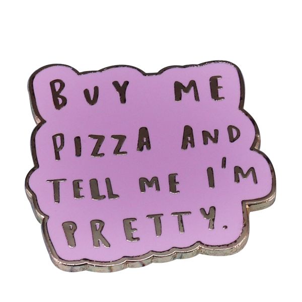 

funny hipster slogan brooch creative birthday gift for her, Blue