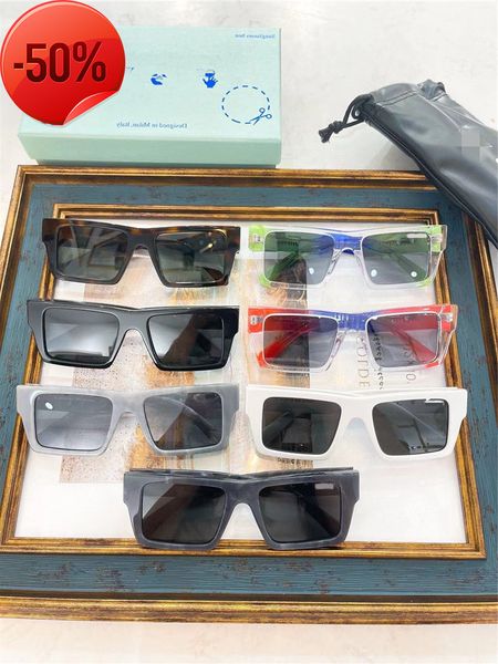 

designer sunglasses 22ss new off sunglass omri028 street sposter sunglass ins hip hop net red same, White;black