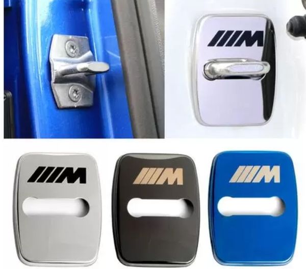 

4pcs car styling car sticker door lock cover case for bmw 1 2 3 5 6 7-series x1 x3 x4 x5 x6 m1 m3 auto emblems accessories car-styling