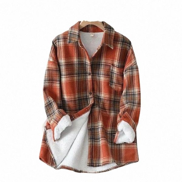 

women's blouses & shirts women's blouses & shirts fashion women plaid woolen elegant ladies oversize shirt vintage female stylish, White