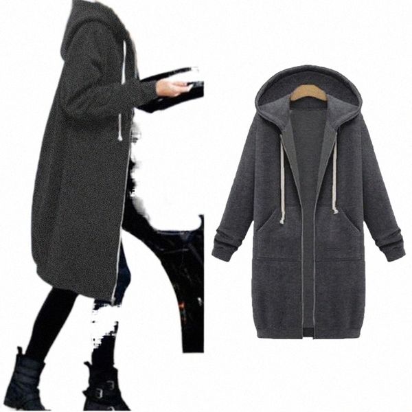 

women's jackets women's jackets hooded fleece long women jacket coat zip-up casual autumn winter warm basic cotton plus size overc, Black;brown