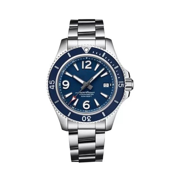 

mens watch stainless steel bezel automatic mechanical watches rubber stainless sapphire, Slivery;brown