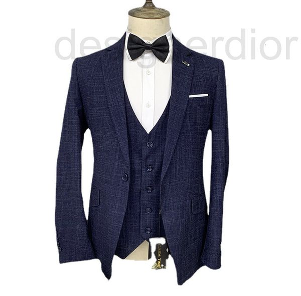 

men's suits & blazers designer korean version slim business suit three piece men's fashion office plaid men 0xyz, White;black