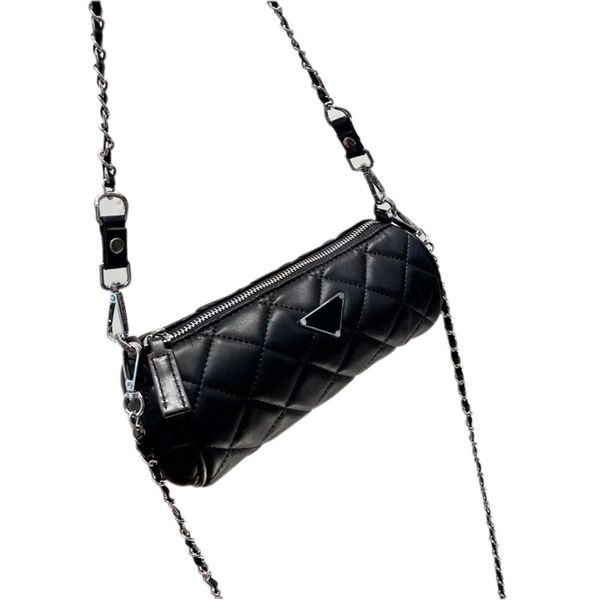 

wholesale new cylinder fashion messenger bag handbag personality designer luxury chain shoulder bag 21cm 160