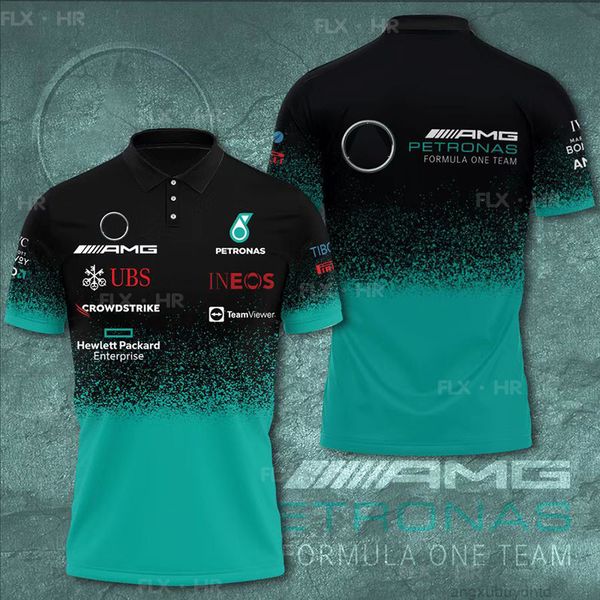 

summer special ang f1 polos racing fan special short sleeve polo shirt can be customized for free, White;black