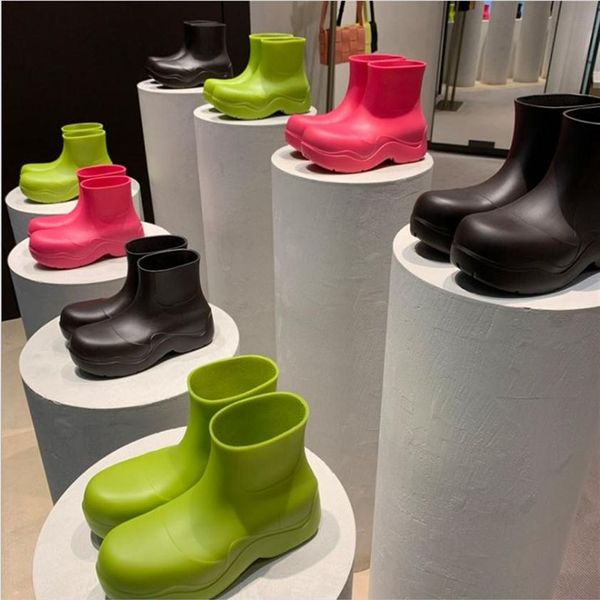 

fashion woman ankle rain boots rubber boot non-slip water shoes housewives mark shopping platform shoes galoshes277t, Black;red