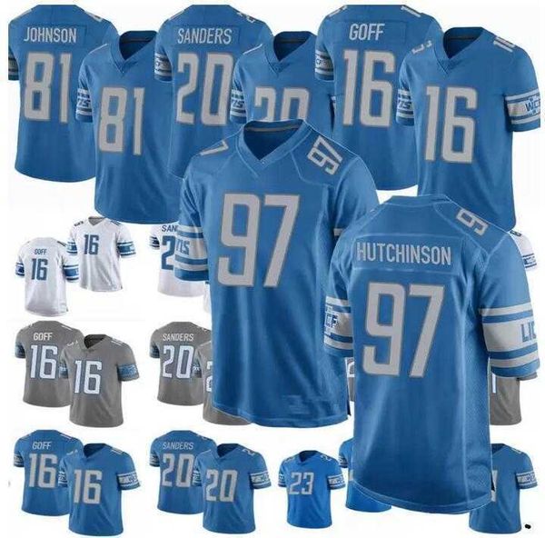 

football jersey men youth women''detroit''lions''jersey #039;'nfl''20 barry sanders 16 jared go, Black;red