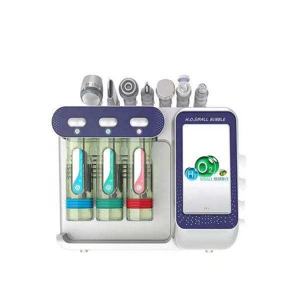 

trending products 2022 hydro skin 7in1 oxygen jet hydra machine cold hammer rf skin rejuvenation microdermabrasion equipment, Black;white