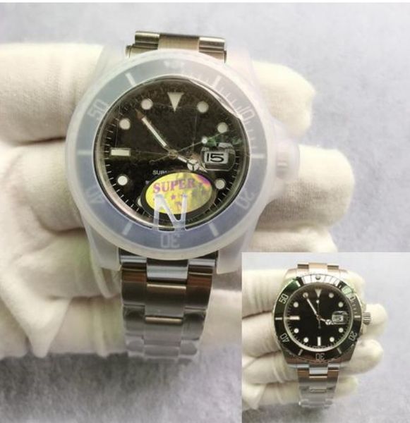 

new mechanical automatic v3 version mens watch 50m waterproof eta 2813 sapphire ceramic bezel stainless steel glide lock man wristwatches, Slivery;brown