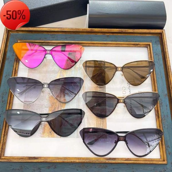 

designer sunglasses b's tiktok net red personalized butterfly frame women's versatile bb0191s, White;black