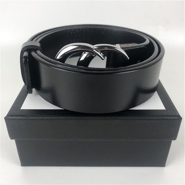 

classic quality 5 colors 3 widths genuine leather women belt with box men belts women gold silver buckle belts 288k, Black;brown