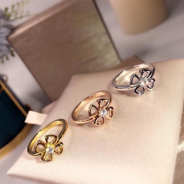 

s925 sterling silver ladies' rings flower floret personality fashion superior quality high technology luxurious party ball194e, Golden;silver
