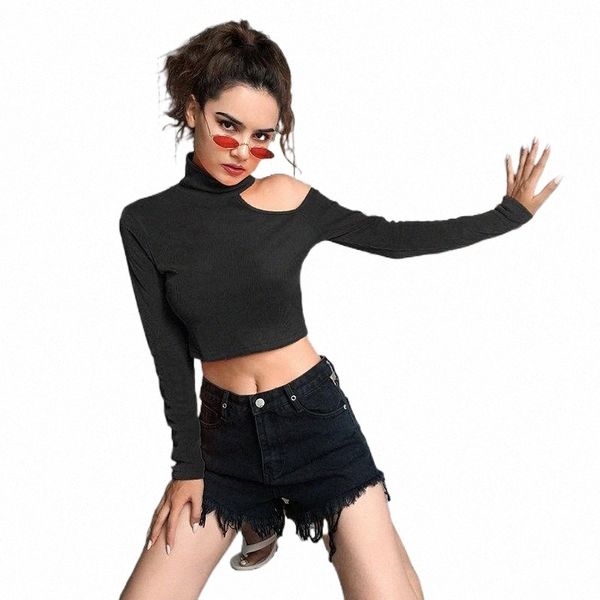 

women's blouses & shirts womens blouses black one cold shoulder o neck long sleeve shirts fitness tee shirt clothing blusas feminina ne, White