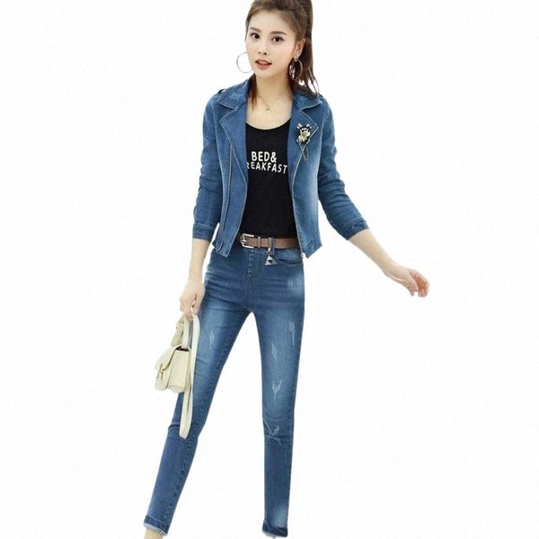 

women's tracksuits spring coat women two piece set fashion denim female gift belt corsage 2piece elegant ioqrcjv t74 women's track, Gray