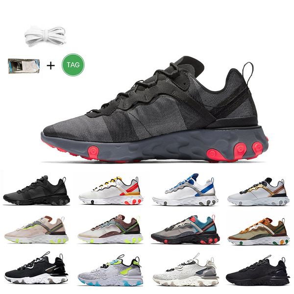 

react mens running shoes triple black white vast grey laser orange tour yellow sail taped seams blue olive solar red men women fashion train