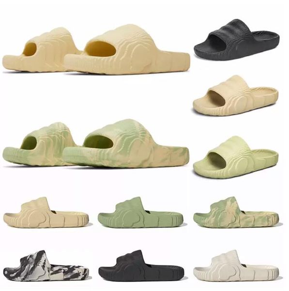 

slippers originals adilette slides mens womens slippers sandals designer desert sand magic lime black grey pantoufle flip flops platform scu