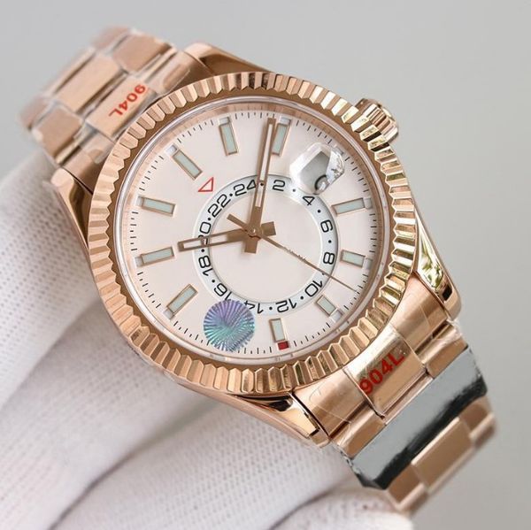 

mens watch automatic mechanical watches 42mm for male fashion business wristwatches stainless steel montre de luxe, Slivery;brown