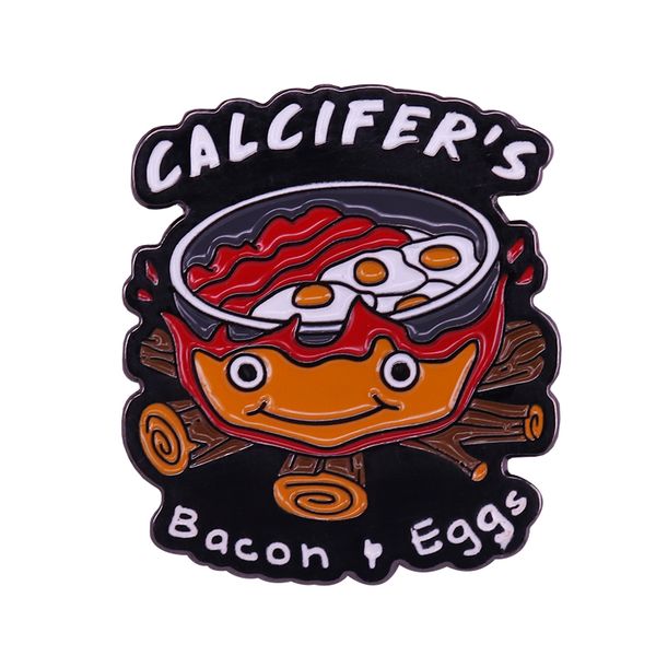

other fashion accessories studio ghibli calcifer pin inspired by howl's moving castle gorgeous hayao miyazaki movie parody, Silver
