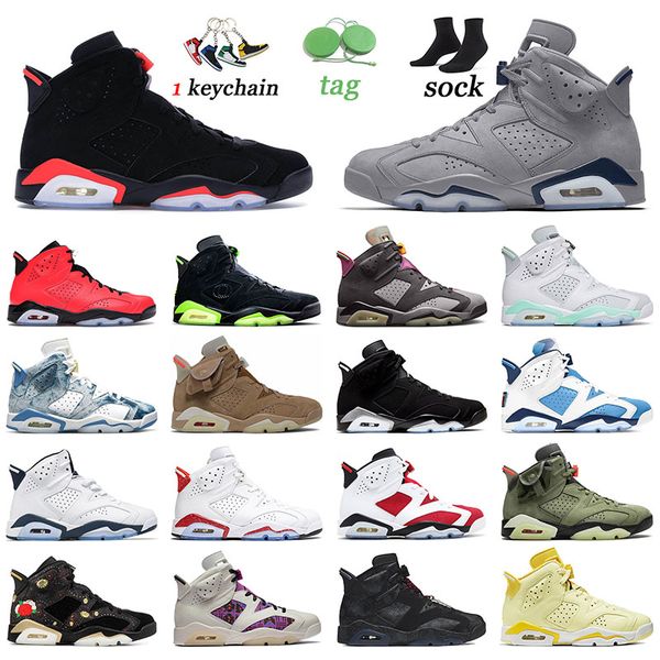 

designer 6 jumpman basketball shoes 6s sneakers black infrared marquette georgetown washed denim electric green women red oreo sports metall