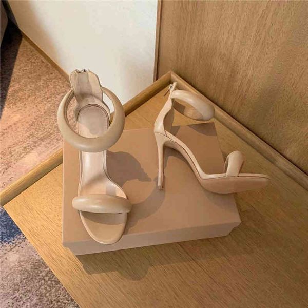 

sandals summer sandals women's simple leather thin heel high heels open toe with snap belt, Black