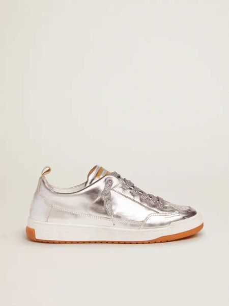 

casual shoes sneakers dirty shoes designer luxury version silver laminated leather italian real small full high-end packaging