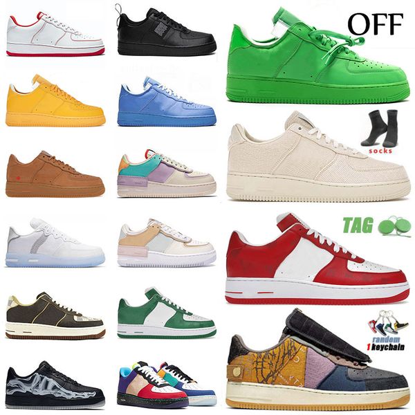 

abloh virgil 1 one low basketball shoes mens womens designer siempre familia 1s mca gum cactus jack uv reactive sports sneakers trainers mca
