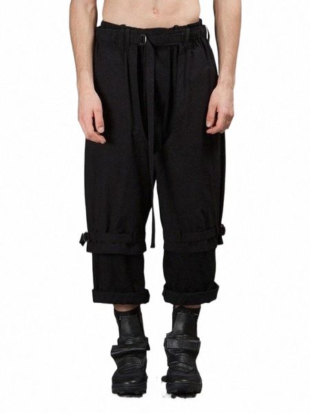 

men's pants men's pants clothing 2022 gd hair stylist fashion catwalk wide leg loose casual personality plus size costumes l9vi#, Black