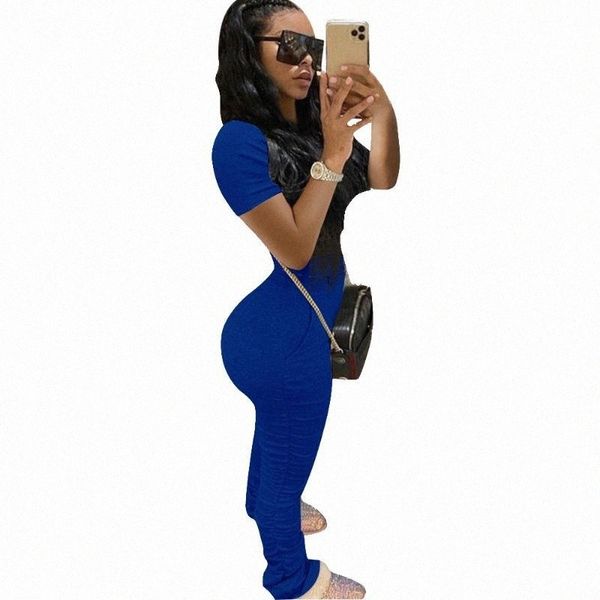 

women's tracksuits women casual sports suit two piece set summer short sleeve and pencil pants draped club street tracksuits k8895 wome, Gray