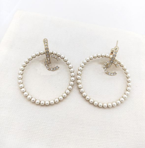 

2022 luxury quality charm large size round sape with nature shell beads and diamond have box stamp ps7181a, Golden