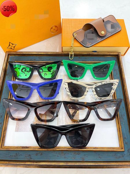 

designer sunglasses ins super net red same style exaggerated personality z2613w cat's eye fashion trend, White;black