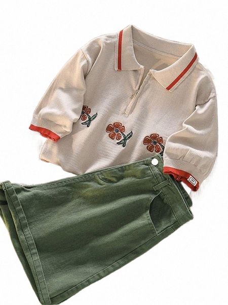 

women's tracksuits women's tracksuits xgoth summer two piece shorts set simple flower collar knitted short sleeve t-shirt women gr, Gray