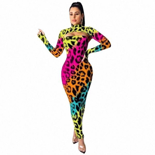 

women's tracksuits camo leopard two piece set women fall rave festival clothing crop and maxi dress 2 birthday club outfits women', Gray