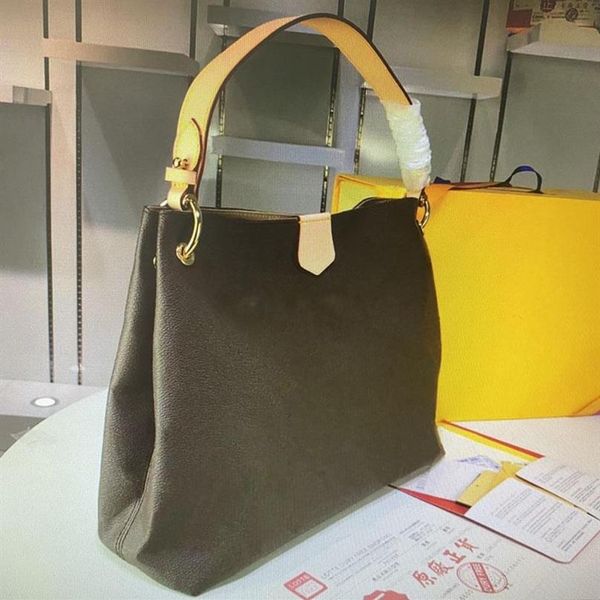 

n44045 n42233 graceful handbags mm pm never leather mono flower fashion classic women shoulder bag for woman tote shopping2992