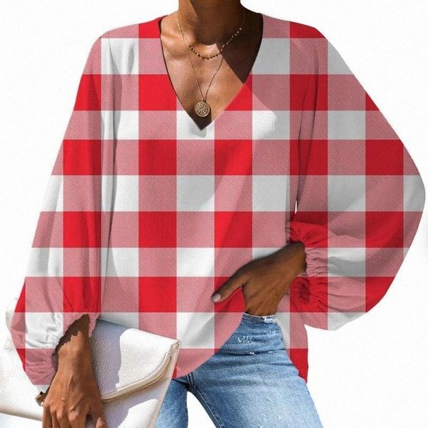 

women's blouses & shirts lady casual long sleeve o-neck plaid printed chiffon blouse women spring autumn style blouses shirts fashion, White