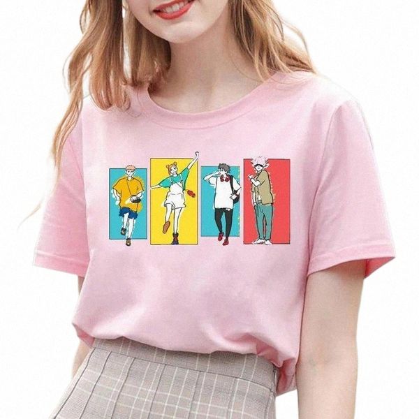 

women's t-shirt women's t-shirt jujutsu kaisen friends t shirt women cotton satoru gojo ryomen sukuna yuji itadori megumi fushigur, White