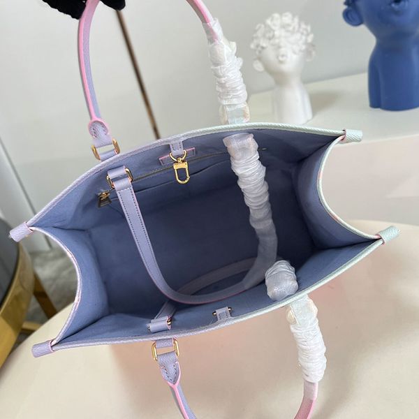 

designer handbags women's fashion shopping bags leather hand messenger bags gradient buckle wallets m46076 medium size 35.27.14cm