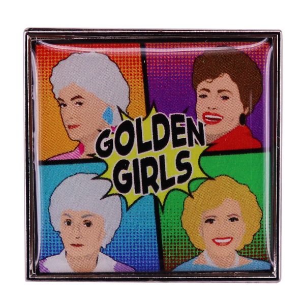 

other fashion accessories the golden girls enamel pin metal brooch badge, Silver