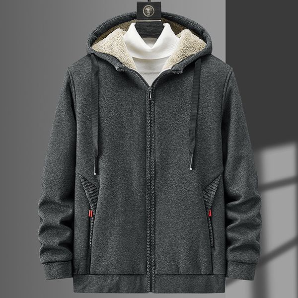 

men s jackets winter zip pockets warm jacket black grey thick fleece thermal coat man windbreaker casual plus size 6xl 7xl 8xl 220909, Black;brown