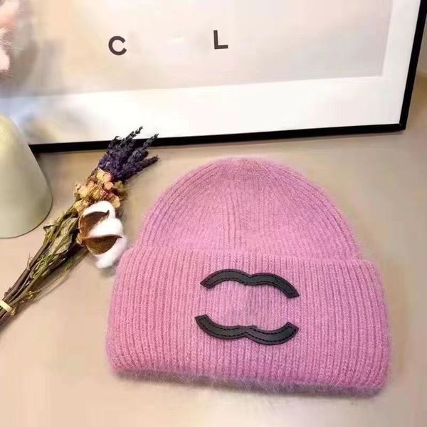 

designer brand men's beanie hat women's autumn and winter small fragrance style new warm fashion all-match ce letter knitted hat78, Blue;gray