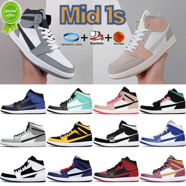 

boots mid sneakers 1 1s basketball shoes classic milan light smoke grey pink quartz banned hyper royal kentucky blue unc zig zag men women s, Black
