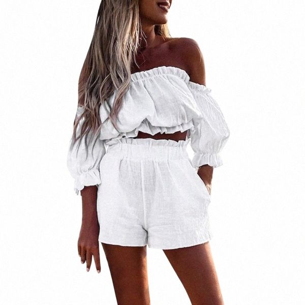 

women's tracksuits women's tracksuits bathing suit women summer off shoulder short linen shorts casual two sheer swim for womenwom, Gray