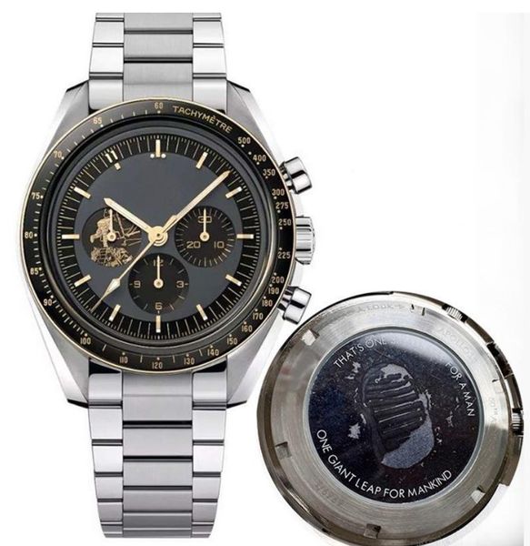 

classic mens watch 50th anniversary automatic mechanical movement james bond 007 designer watches space montre de luxe stainless luxury male, Slivery;brown