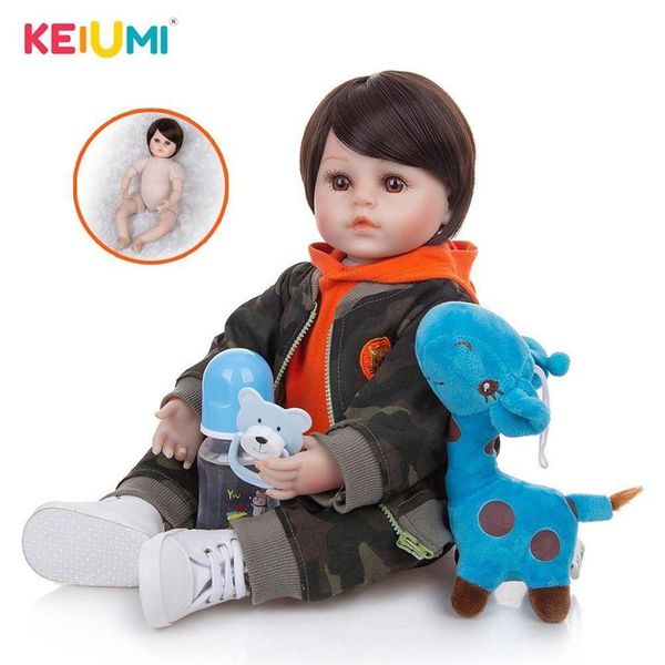 

keiumi drop 48 cm reborn babies doll cloth body realistic short hair newborn baby doll toy toddler birthday gift present 2012032247