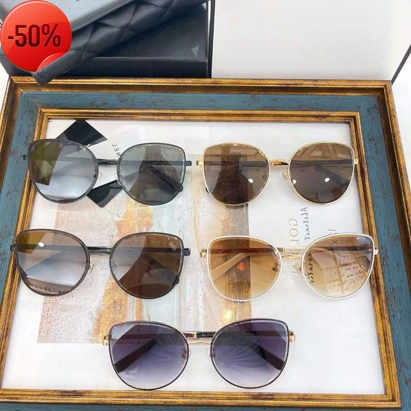 

designer sunglasses xiaoxiang's new net red same kitten eye ins women's sunglass versatile fashion sunglass 6031, White;black