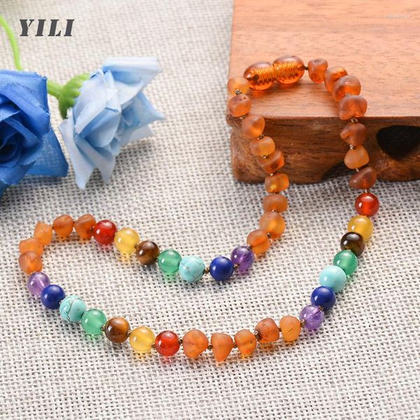 

choker natural amber necklace raw unpolished chakra bead for baby certified authentic baltic sea jewelry gift, Golden;silver