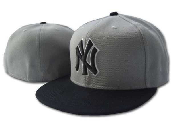 

202320232022 men's fitted hats yorkflat brim hat gorras bones masculino sport summer size caps chapeau on field classic navy blue color, Blue;gray