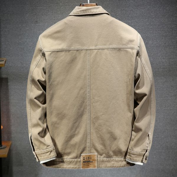 

men s jackets vrokino fall denim jacket cotton fashion slim men s large size 6xl 7xl 220909, Black;brown
