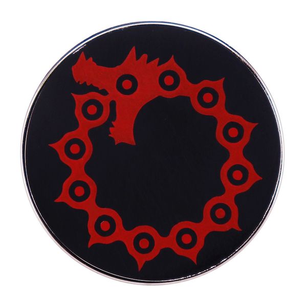 

other fashion accessories the seven deadly sins pin dragon brooch badge japanese anime fans flair addition, Silver