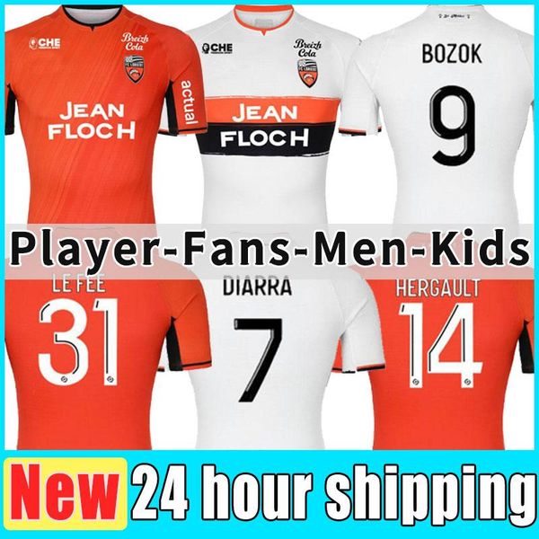 

21 22 fc lorient soccer jerseys home away 2021 2022 wissa moffi maillot de foot hamel umut bozok ponceau grbic men football shirts thail, Black