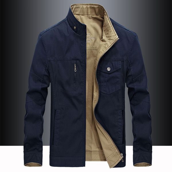 

men s jackets spring tactical double sided outdoor camping military bigsize bomber coat casual custom luxury 220909, Black;brown